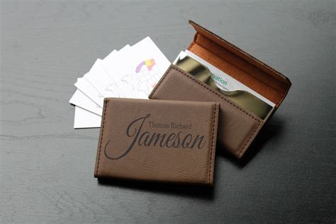 business card holder wallet personalized.